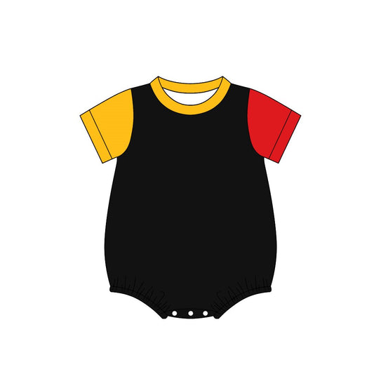 preorder SR4270 Black Short Sleeve Boys Romper