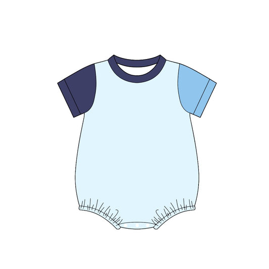 preorder SR4273 Light Blue Short Sleeve Boys Romper