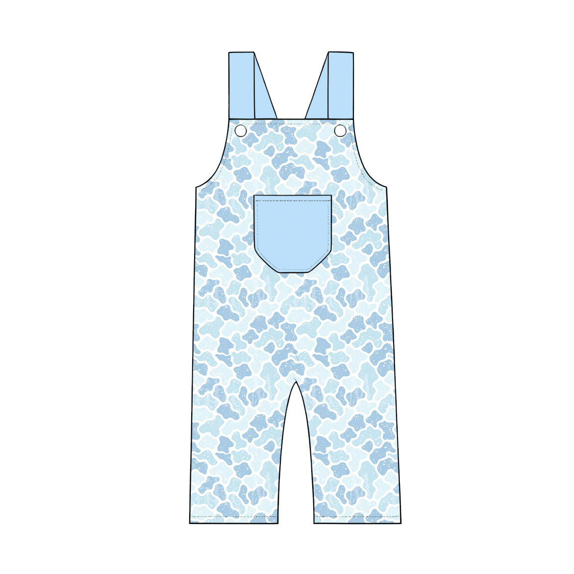 preorder SR4275 Blue Camo Girls Romper