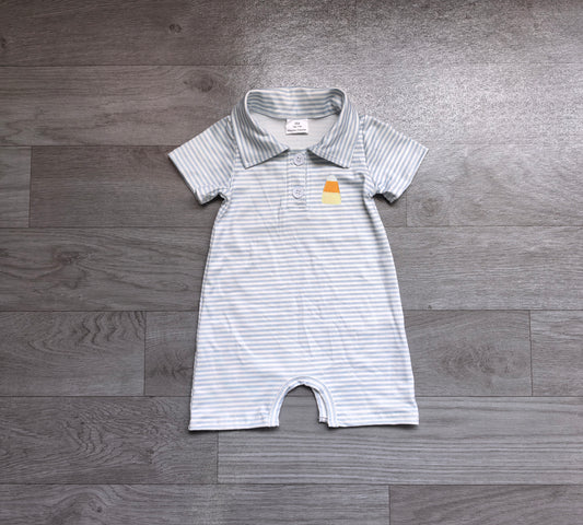 preorder Samples SR4281 Halloween Corn Candy Short Sleeve Boys Romper