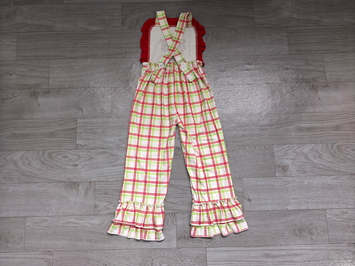 preorder Samples SR4282 Christmas Green Face Girls Jumpsuits
