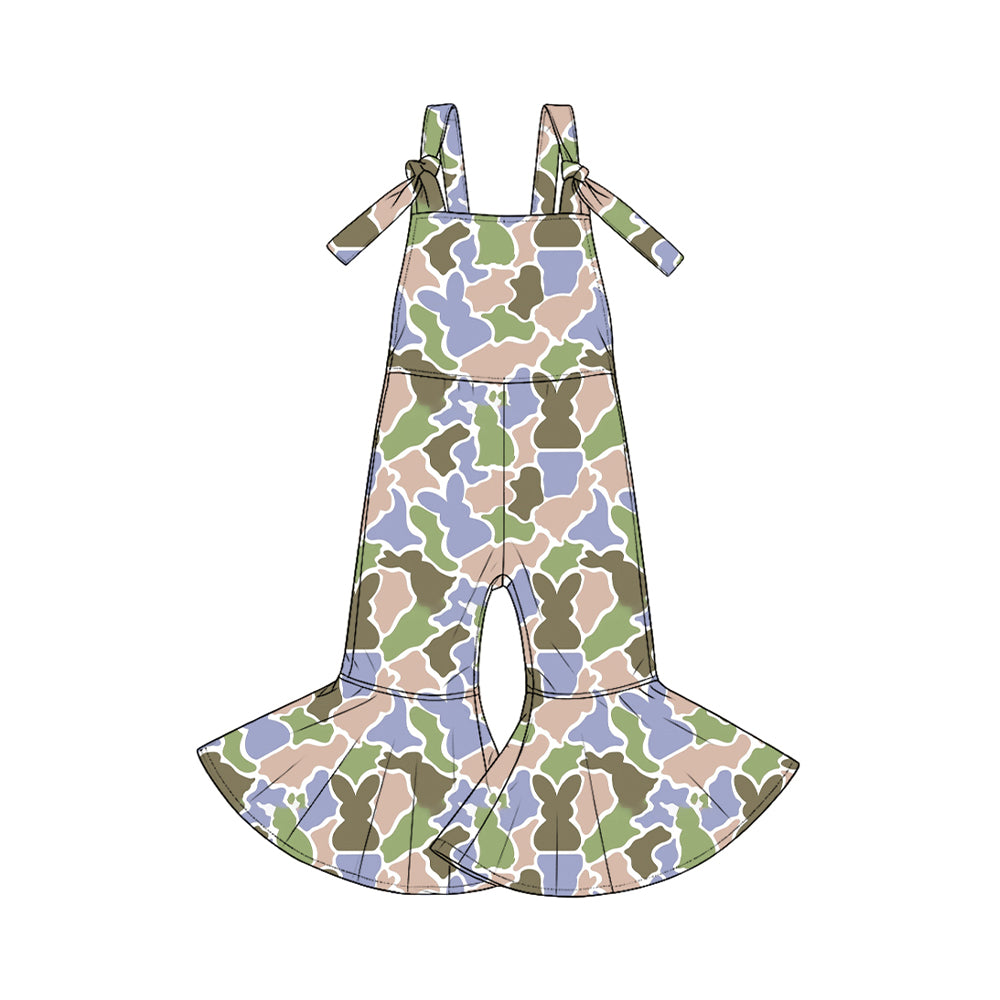 preorder SR4307 Easter Bunny Rabbit Camo Girls Jumpsuits