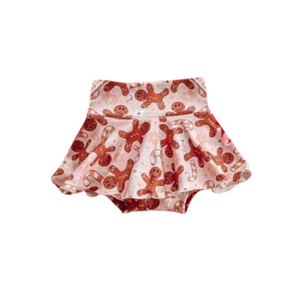preorder SS0110 Christmas Gingerbread Man Pink Bummies Dress