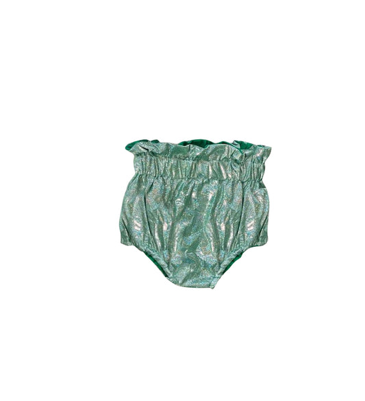 preorder SS0113 Green silver metallic glitter lurex shimmer silk bummies