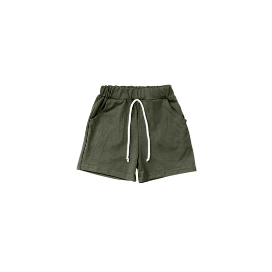preorder SS0135 Green cotton pockets kids shorts