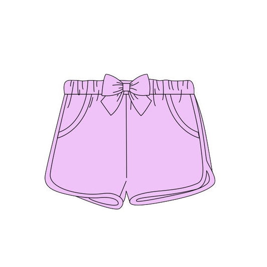 preorder SS0151 Purple Bow Girls Summer Shorts