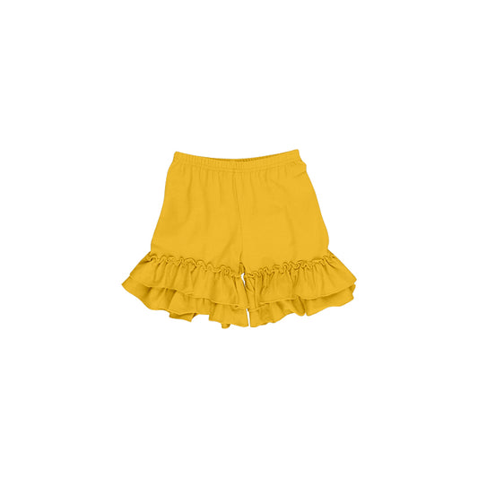 preorder SS0182 Yellow Ruffles Girls Summer Shorts