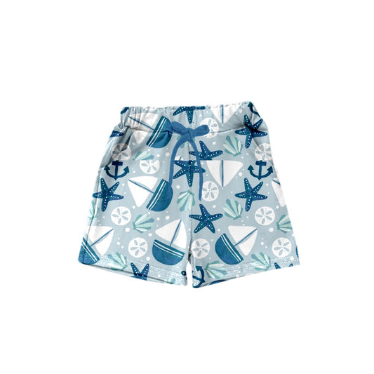 preorder SS0193 Sailboat starfish blue boys shorts