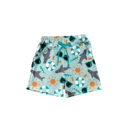 preorder SS0197 Shark sun green boys shorts