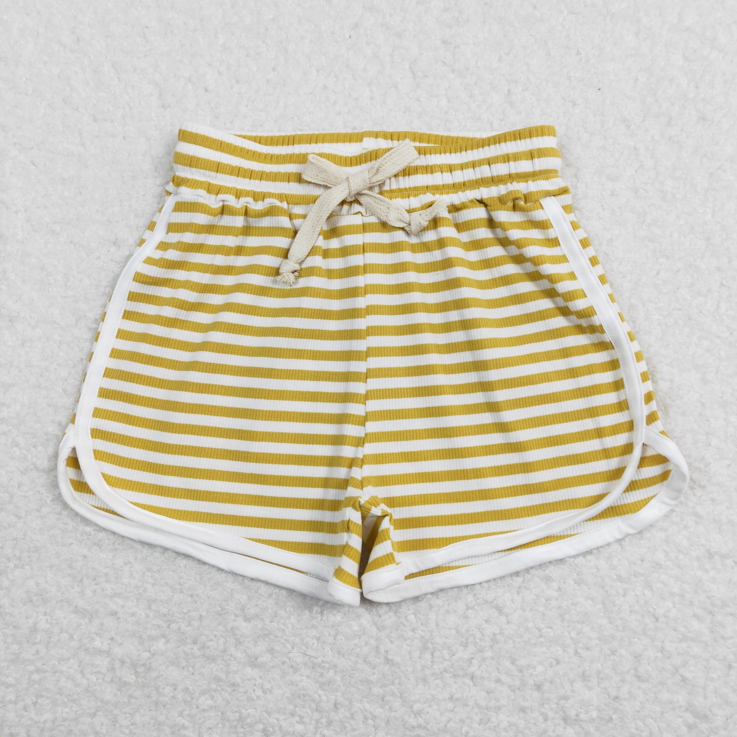 SS0210 yellow striped girls shorts