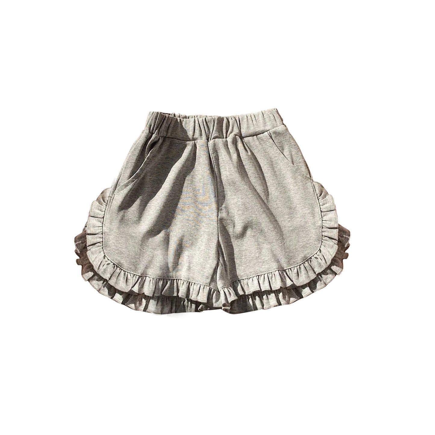 preorder SS0233 grey cotton ruffles girls shorts