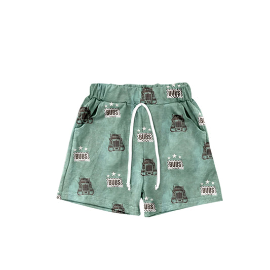 preorder SS0305 BUBS bus green boys shorts