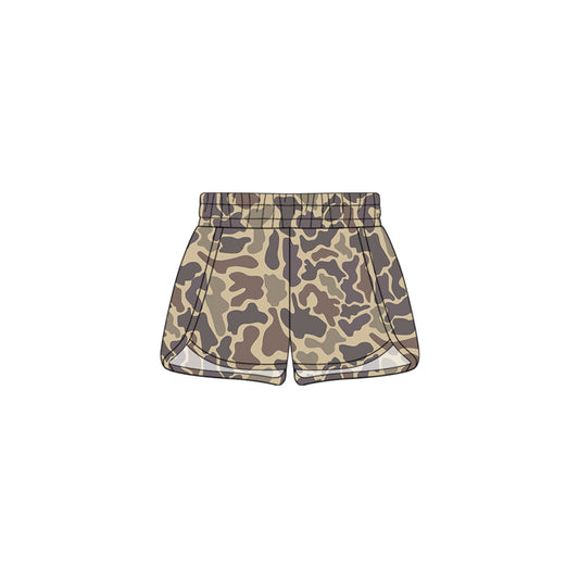 preorder SS0373 brown camo girls shorts