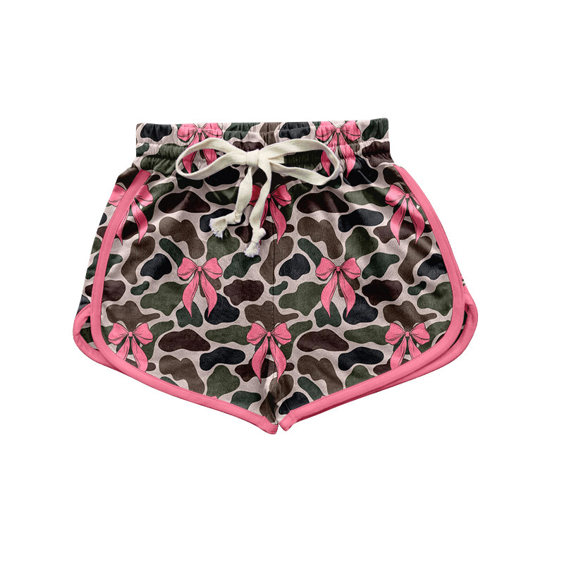 preorder SS0395 hunting camo pink bows adult women shorts