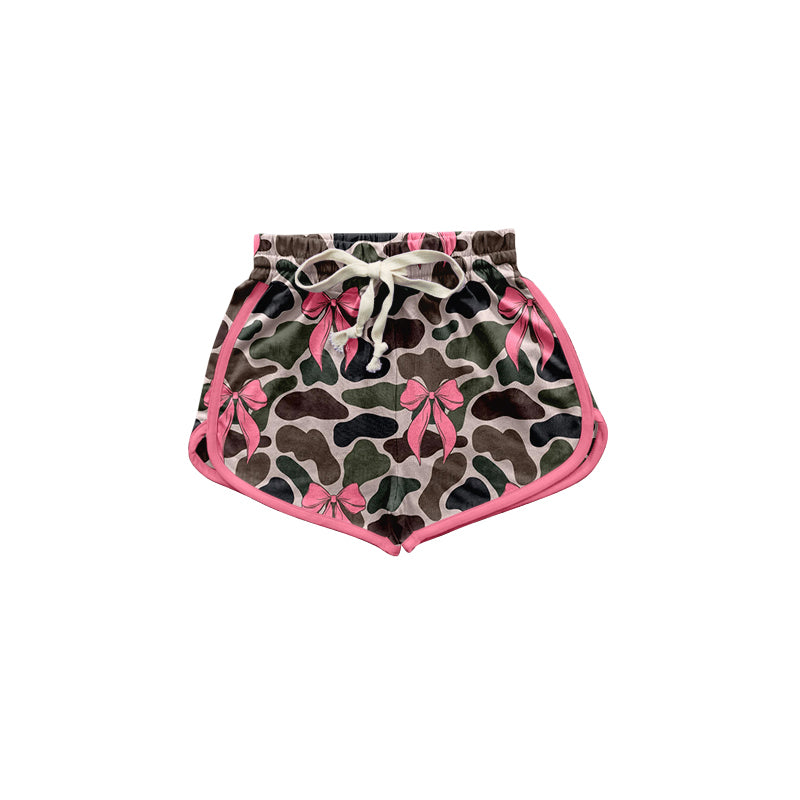 preorder SS0396 hunting camo pink bows girls shorts