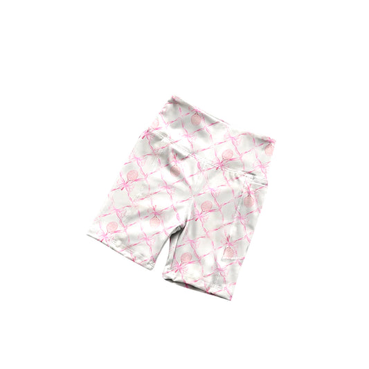 preorder SS0397 pink bows tennis racket sport wear girls shorts