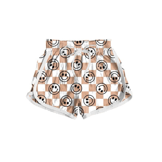 preorder SS0405 smile khaki checkered adult women shorts