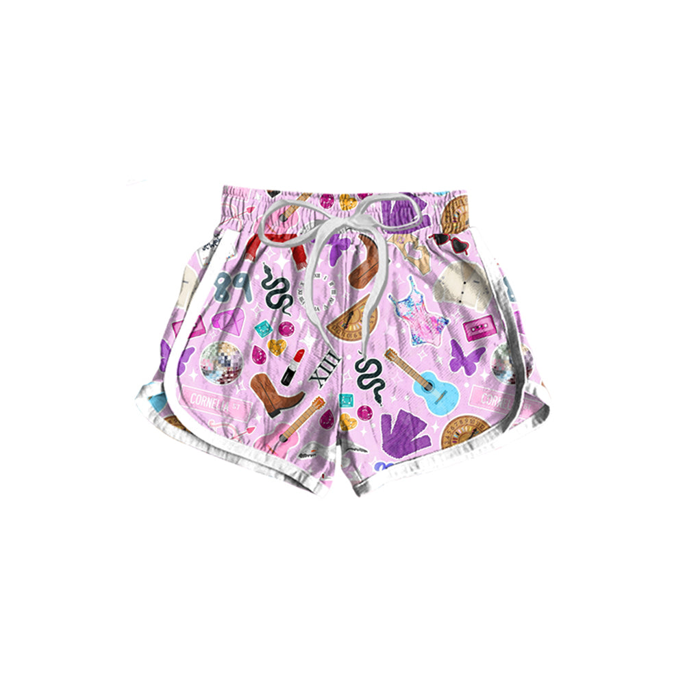 preorder SS0419 Taylor Country Singer Purple Girls Shorts