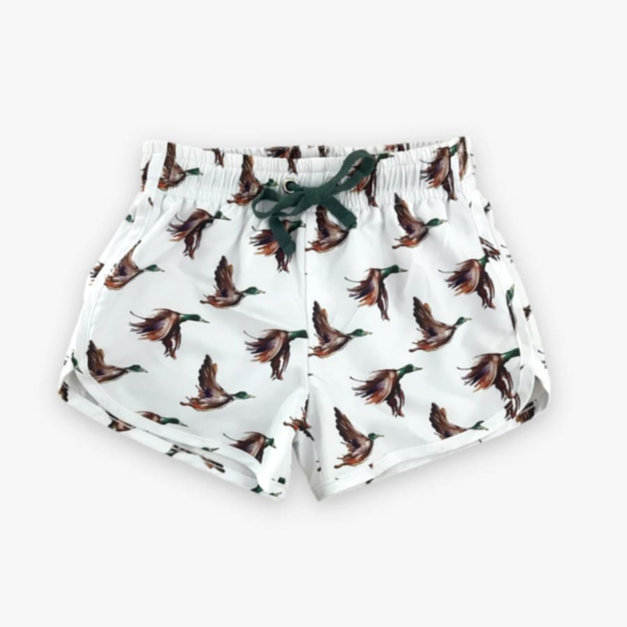 preorder SS0432 Hunting Mallard Duck White Girls Shorts