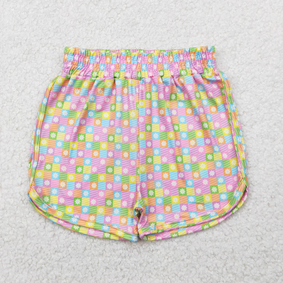 floral flowers/plaid girls Summer shorts RTS sibling clothes
