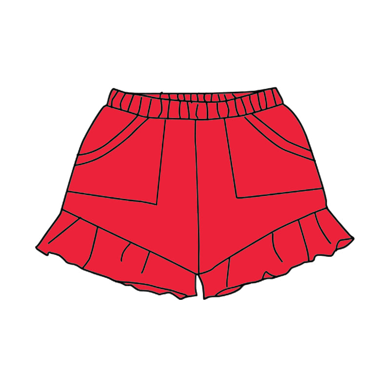 preorder SS0558 cotton red girls shorts