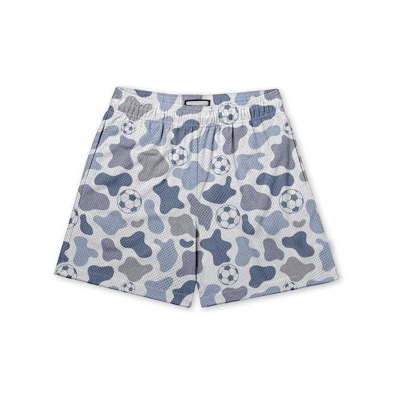 preorder SS0655 hunting camo soccer blue boys shorts