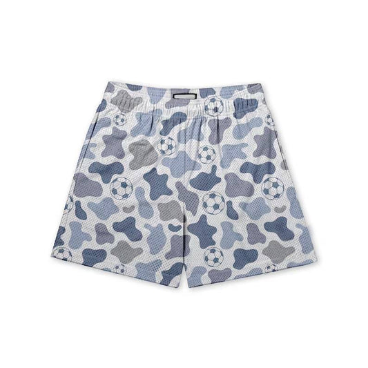 preorder SS0655 hunting camo soccer blue boys shorts