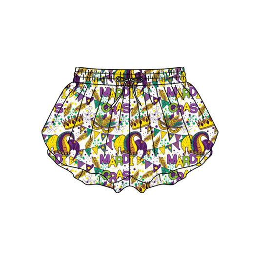 preorder SS0705 yoga Mardi Gras girls shorts