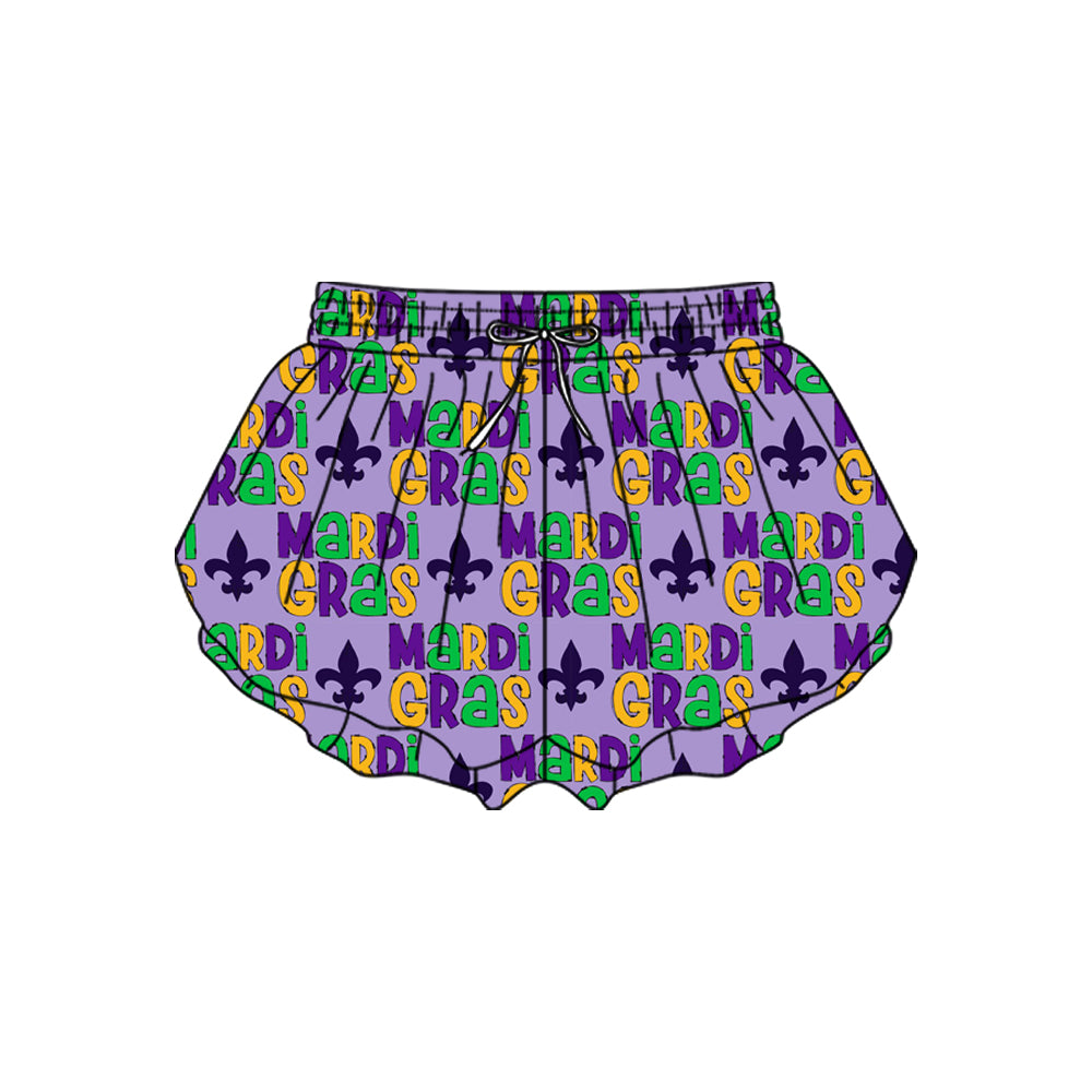 preorder SS0708 yoga Mardi Gras girls shorts