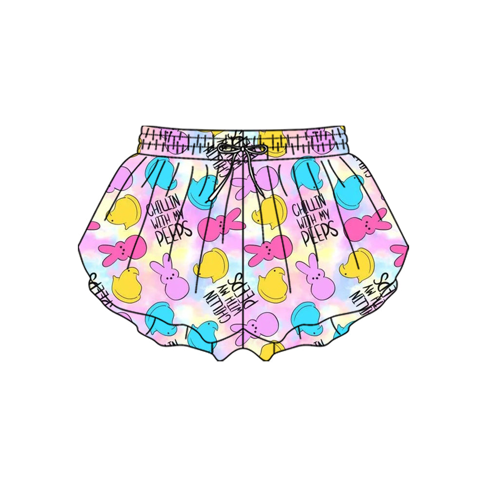 preorder SS0710 yoga Easter bunny rabbit peep girls shorts