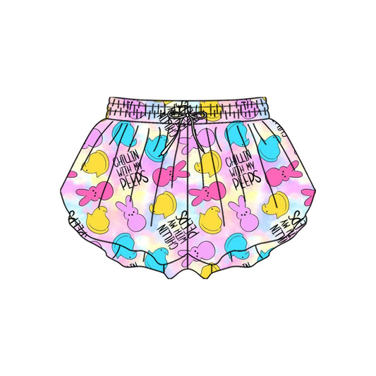 preorder SS0710 yoga Easter bunny rabbit peep girls shorts