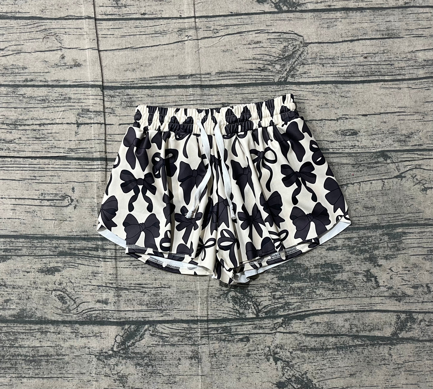 preorder Samples SS0770 Yoga Black Bows Girls Shorts