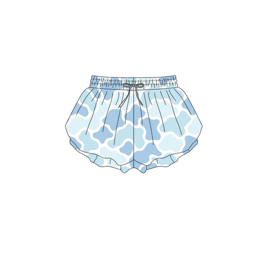 preorder SS0774 Yoga Hunting Blue Camo Girls Shorts