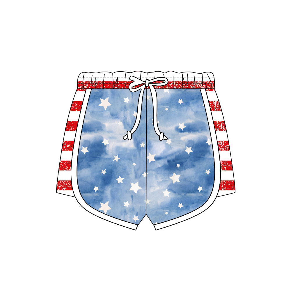 preorder SS0779 Julty 4th Blue Star Girls Shorts