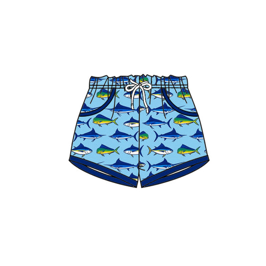 preorder SS0785 Fish Blue Boys Shorts