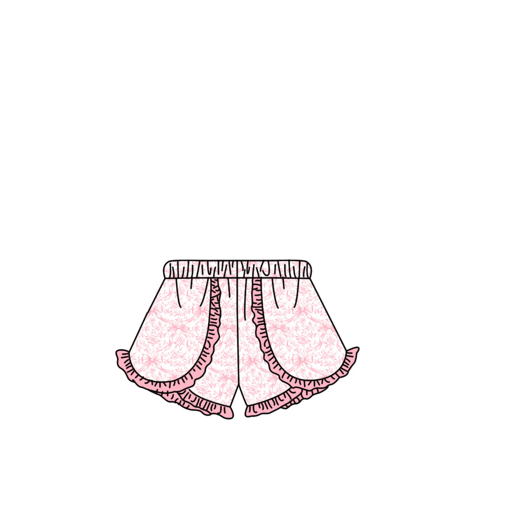 preorder SS0884 Pink Bows Girls Shorts