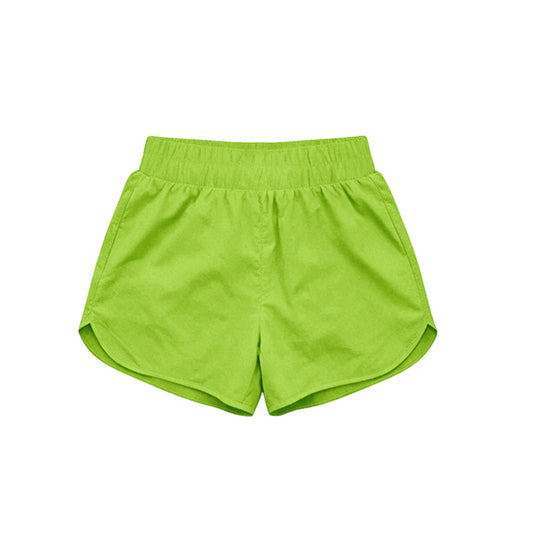 preorder Yoga SS0903 Solid Color Green Girls Shorts