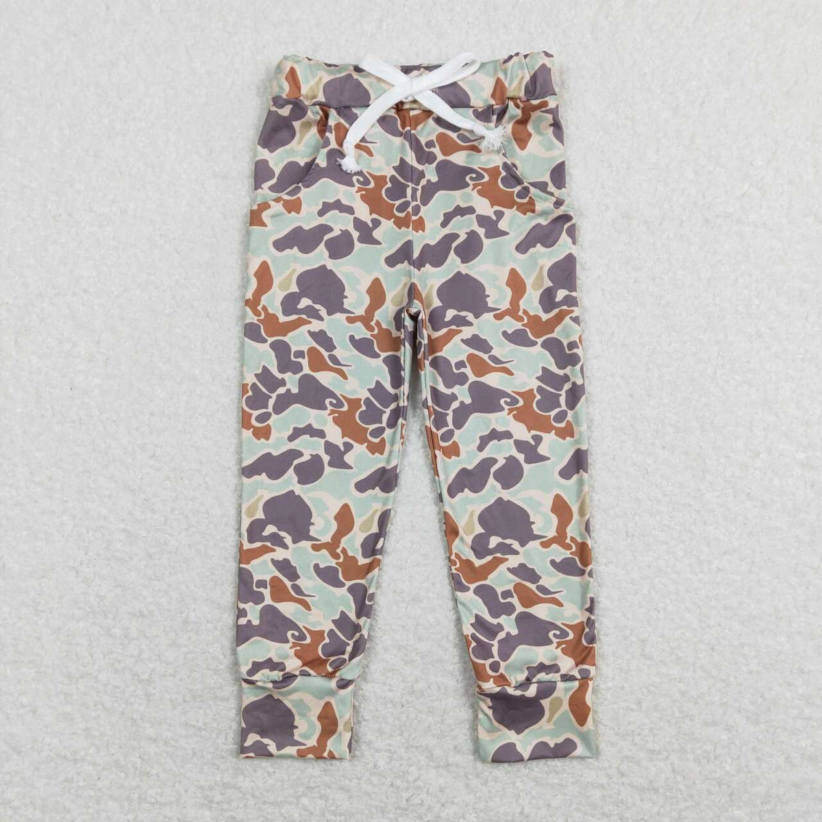 P0421 Grey Camo Boys Milk Silk Pants
