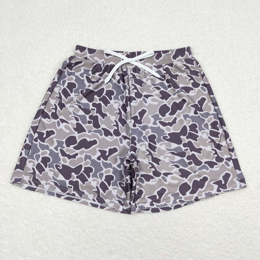 S0323 grey camo shorts adult swimming trunk