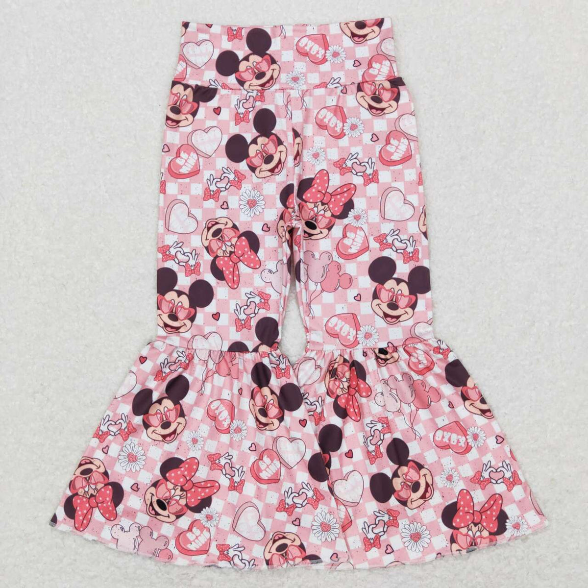 P0366 Cartoon hot pink heart milk silk girls pants