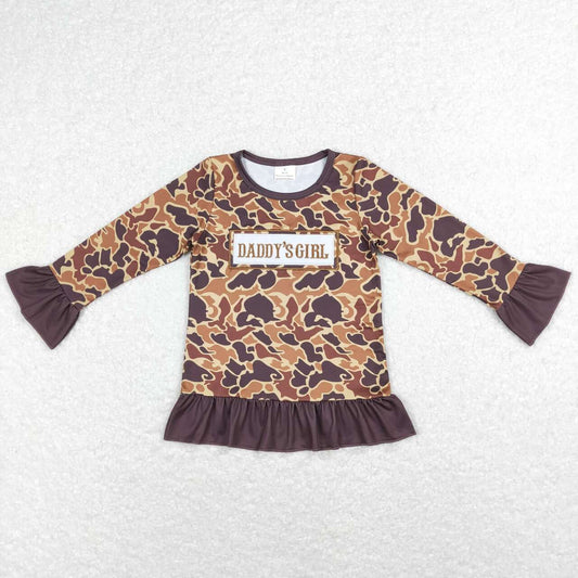 GT0404 Daddys girl camo long sleeve girls pullover