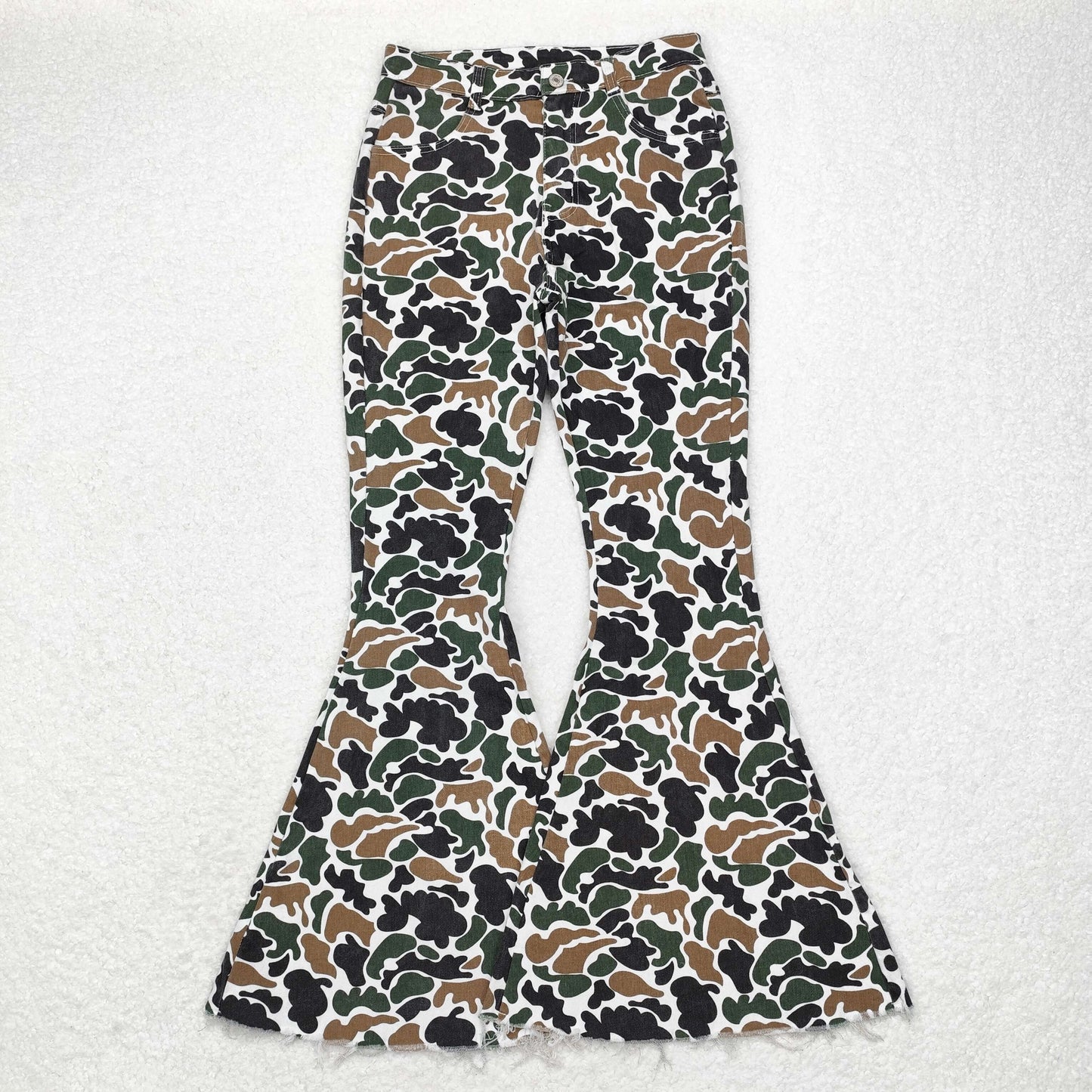 P0583 camo adult denim pants women jeans