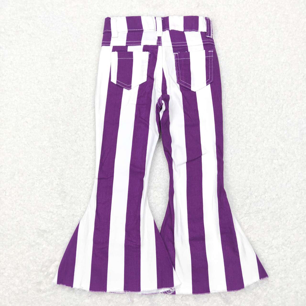 P0331 Purple striped denim pants