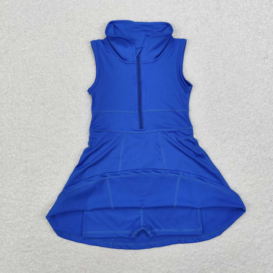 GSD1381 blue sleeveless girls sportswear clothes