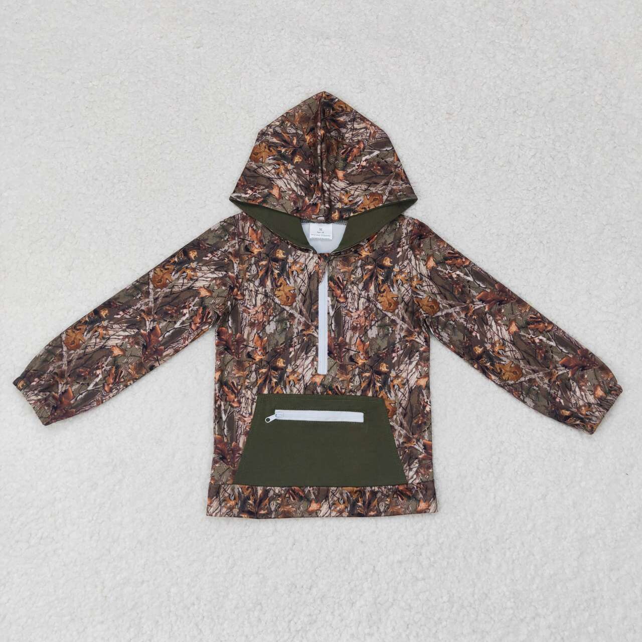 BT0756 branch grey pocket long sleeve boys hoodie top