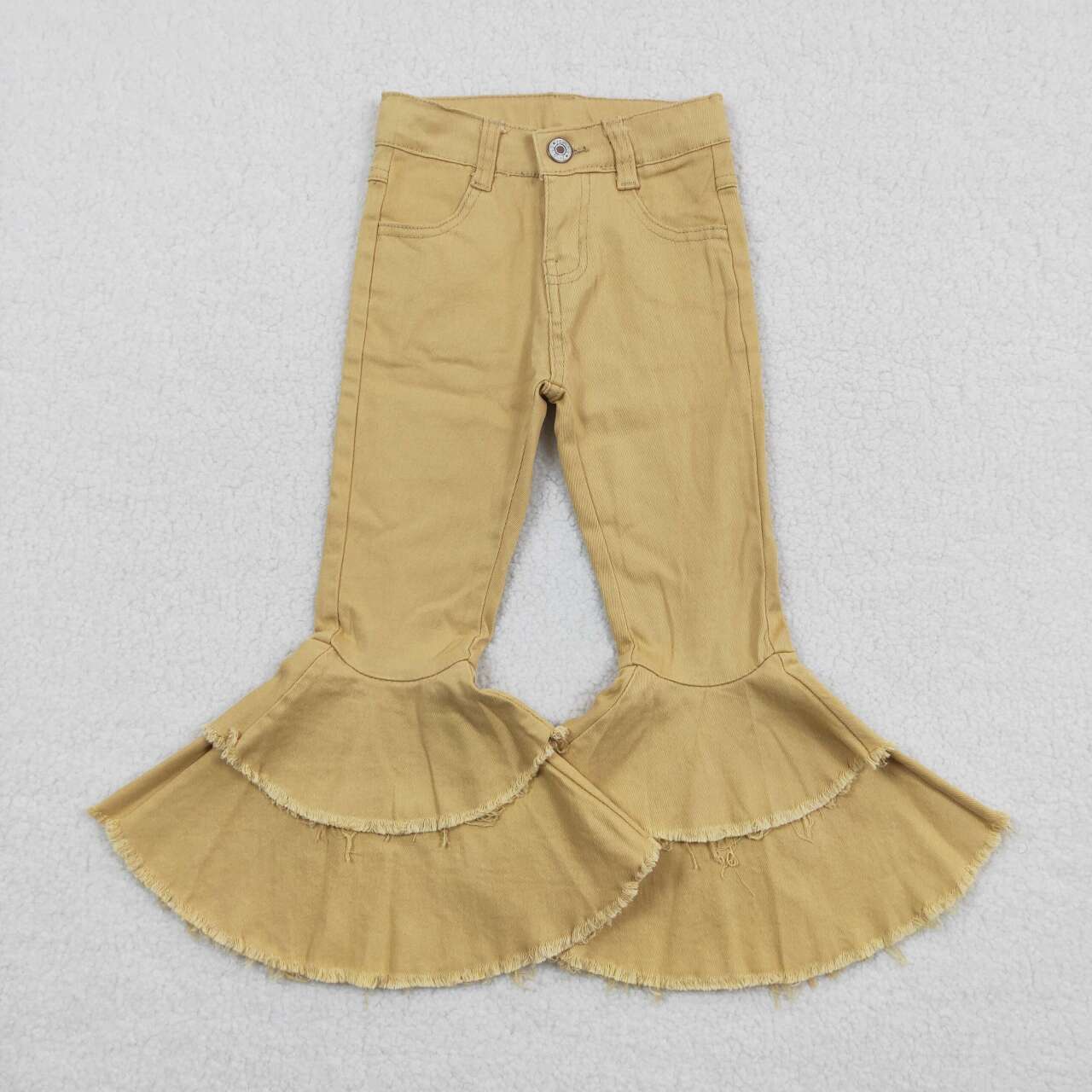 E12-20 Khaki denim pants girls jeans