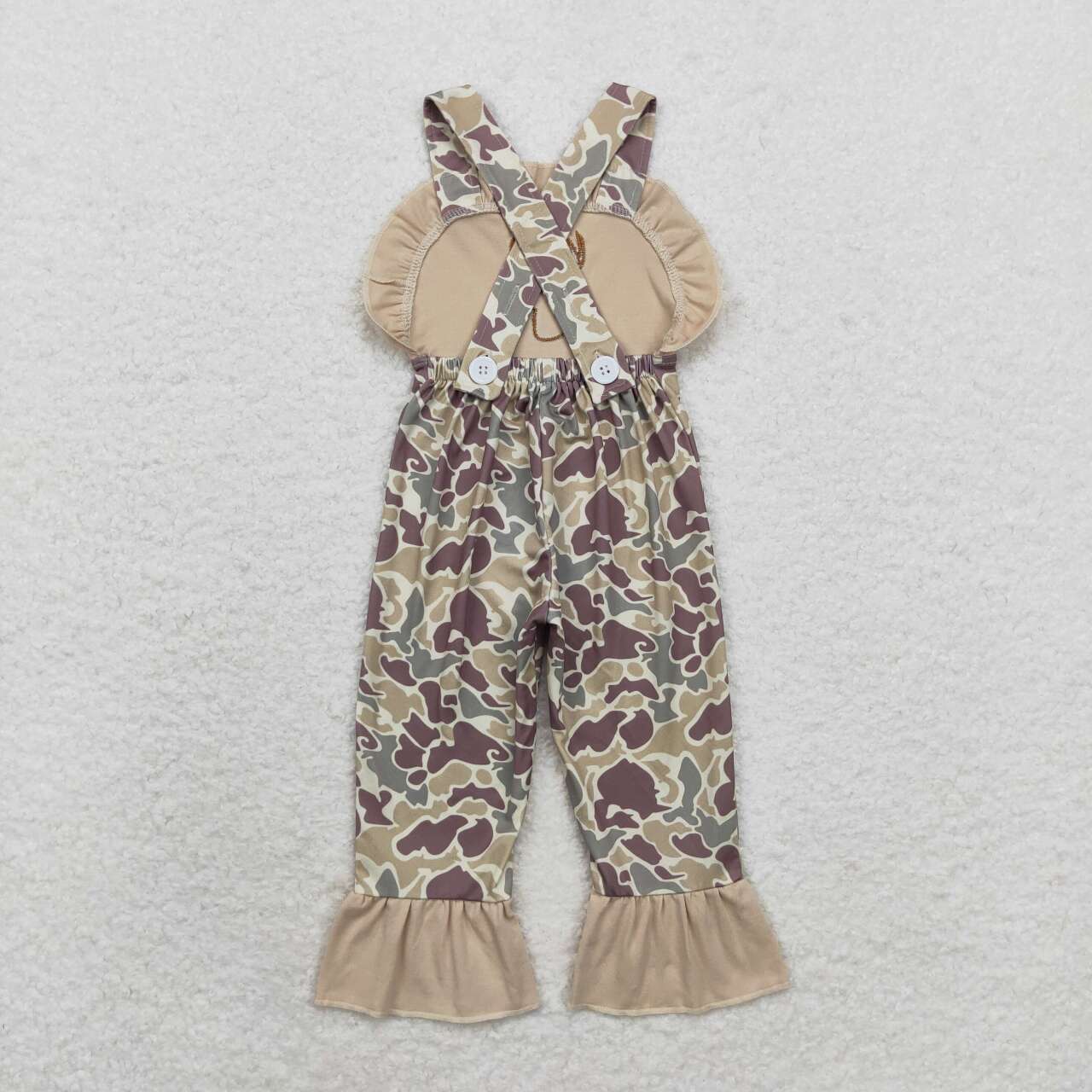 SR1914 embroidery hunting deer camo sleeveless girls jumpsuits