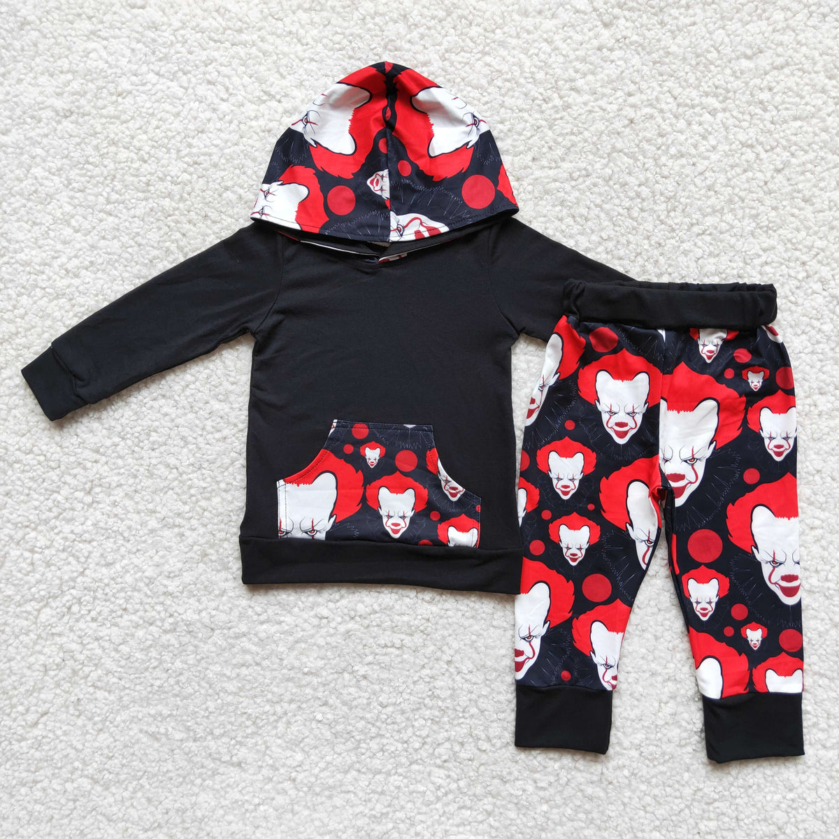 6 A20-2 Kids Wear Halloween With Hat Long Sleeve Casual Boys Hoodie Set