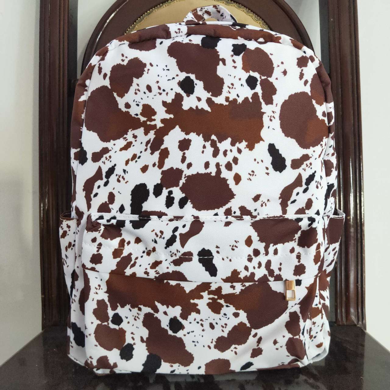 BA0073 Brown Cow Print Kids Bag