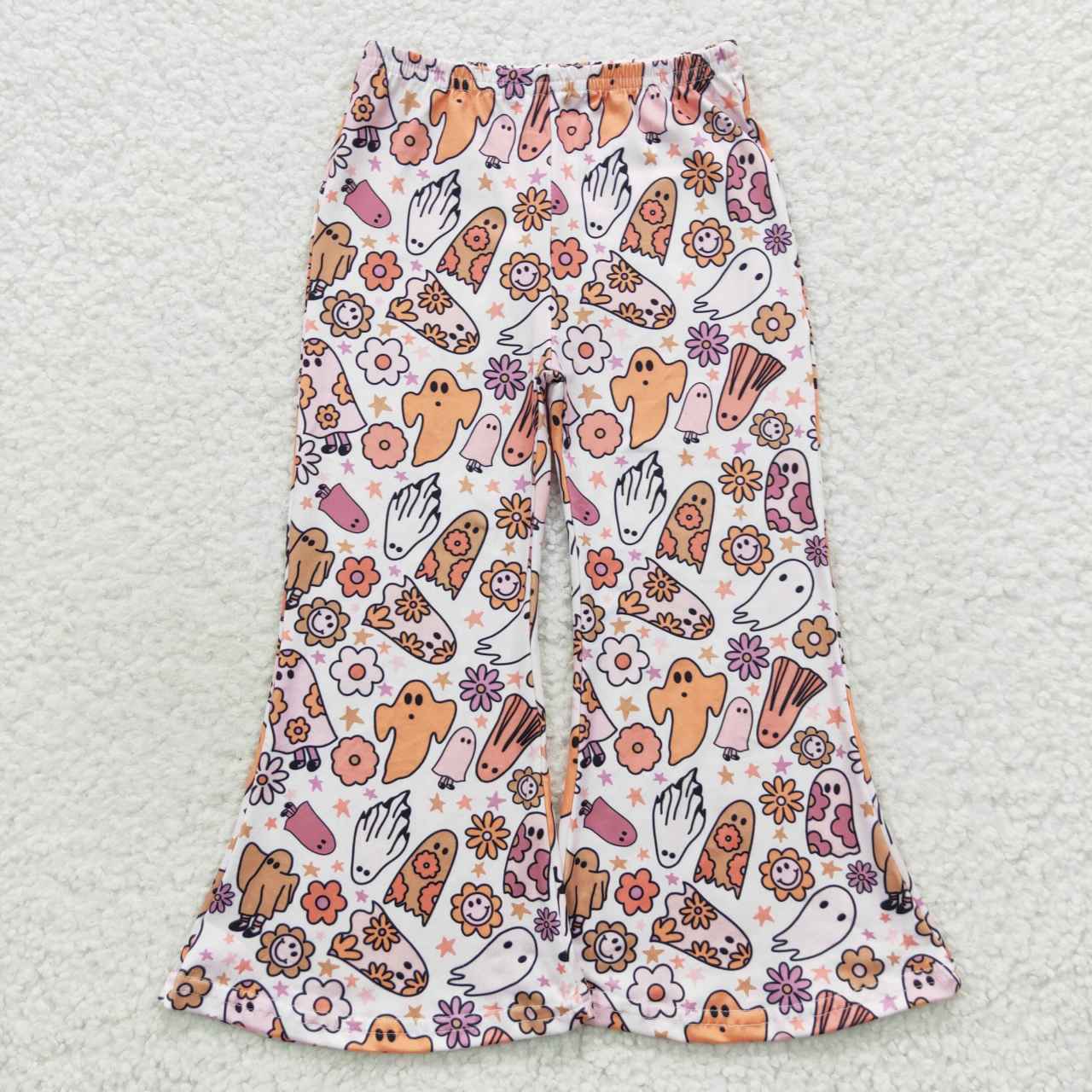 P0201 Halloween spooky flowers girls pants